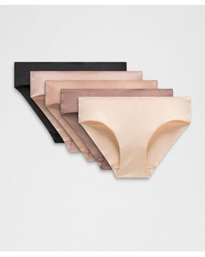 lululemon – Invisiwear Mid-Rise Bikini Underwear 5 Pack – /Khaki – Size Large - White
