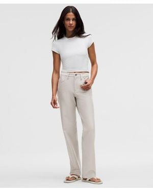 lululemon Easyfive Mid-Rise Relaxed-Straight Pant - White