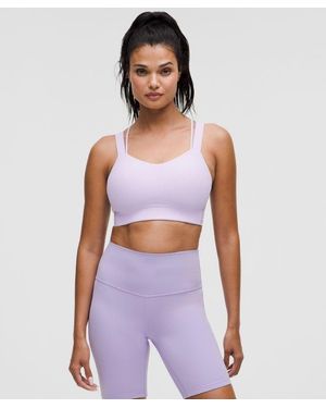 lululemon Like A Cloud Ribbed Longline Bra - Purple