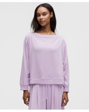 lululemon – Becalm Oversized Boatneck Long-Sleeve Shirt – – Size Large - Purple