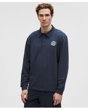 lululemon – Long-Sleeve Rugby Shirt Tennis Club – – Size Large - Blue