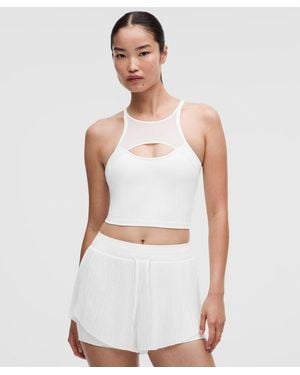 lululemon Ace Advantage Mesh-Panel Tennis Tank Top - White