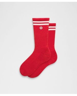 lululemon Daily Essential Crew Socks - Red