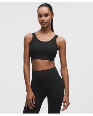lululemon – Nulu Ribbed Scoopneck Sports Bra Light Support, B/C Cup – – Size Large - Black