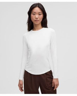 lululemon Hold Tight Long-sleeve Shirt - Colour White - Size 10