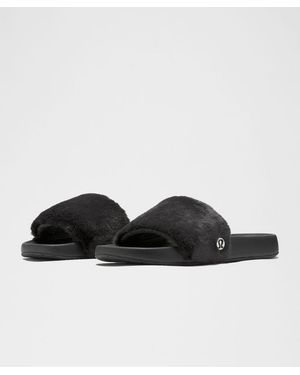 lululemon Restfeel Faux Fur Slide - Black