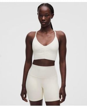 lululemon Flow Y Ruched Bra - Natural