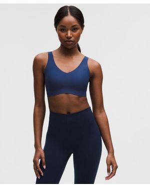 lululemon – Glow Up Sports Bra Medium Support, B/C Cup – – Size 6 - Blue
