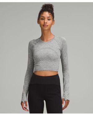 lululemon Swiftly Tech Cropped Long-Sleeve Shirt 2.0 - Grey