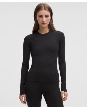 lululemon – Merino Crewneck Base Layer – Wool-Blend – – Size Large - Black
