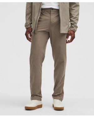 lululemon Abc Classic-fit Trousers 34"l Warpstreme - Colour Brown - Size 28 - Natural