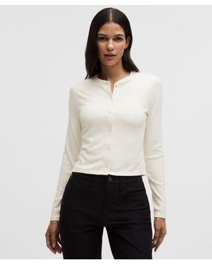 lululemon – Hold Tight Micro-Rib Cardigan – – Size 4 - White