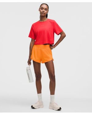 lululemon – Track That High-Rise Lined Shorts – 3" – – Size 4 - Red