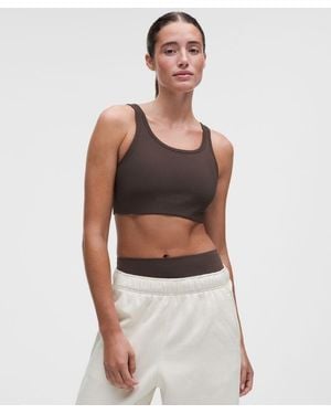 lululemon – Nulu Ribbed Scoop-Neck Sports Bra Light Support, B/C Cup – – Size 6 - Brown