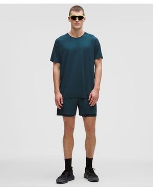 lululemon Fast And Free Lined Running Short 5" - Blue