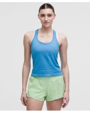 lululemon – Swiftly Tech Racerback Tank Top 2.0 Waist Length – – Size 10 - Blue