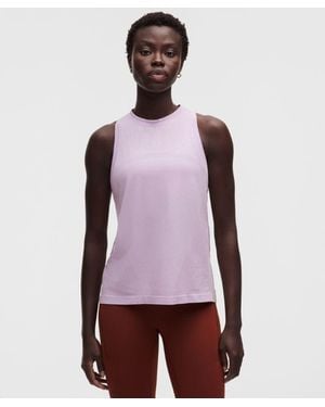 lululemon – Swiftly Relaxed Tank Top Hip Length Logo – – Size 4 - Purple
