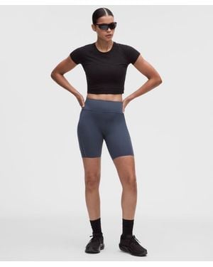 lululemon – Fast And Free 6-Pocket High-Rise Shorts Design – 8" – – Size 6 - Blue