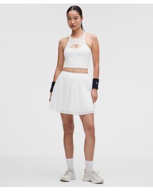 lululemon – Ace Advantage High-Rise Pleated Tennis Skirt Long – – Size Large - White