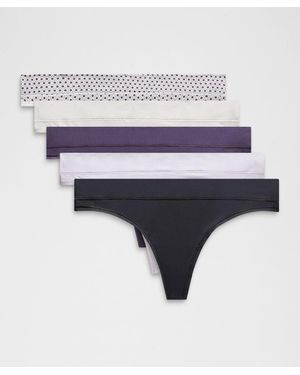 lululemon – Underease Mid-Rise Thong Underwear 5 Pack – – - White