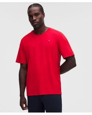 lululemon Uv-Protective Mesh Panelled Tennis Shirt - Red