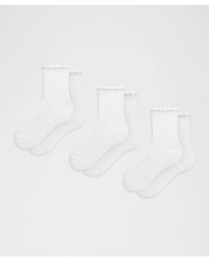 lululemon Lettuce Edge Quarter Socks - White