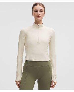 lululemon It's Rulu Cropped Half Zip - Natural