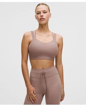 lululemon Like A Cloud Ribbed Longline Bra - Brown