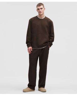 lululemon – Textured Spacer Relaxed Straight Trousers – – Size Large - Brown