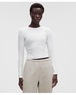 lululemon – Little Ribbed Long-Sleeve Tee – – - White
