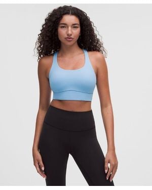 lululemon – Energy Longline Sports Bra Medium Support, B-D Cups Evolve – – Size Large - Blue