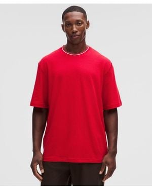 lululemon – -Knit Jersey Short-Sleeve Shirt – /Neon – Size Large - Red