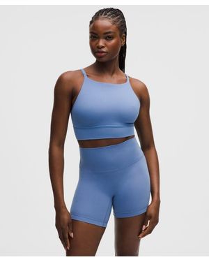 lululemon Focuser High-Neck Bra - Blue