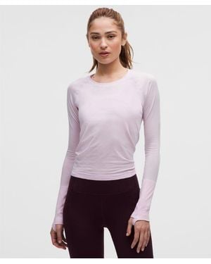 lululemon – Swiftly Tech Long-Sleeve Shirt 2.0 Waist Length – – Size 18 - Purple