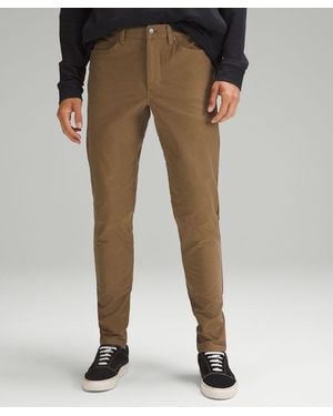 lululemon Abc Slim-fit 5 Pocket Trousers 32"l Utilitech - Colour Brown - Size 28 - Natural