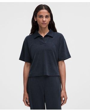 lululemon – Softstreme Pique Polo Shirt – – Size Large - Blue