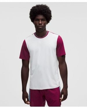 lululemon – Pique Tennis Short-Sleeve Shirt – – Size Large - Red