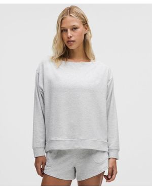 lululemon Becalm Oversized Boatneck Long-Sleeve Shirt - Grey