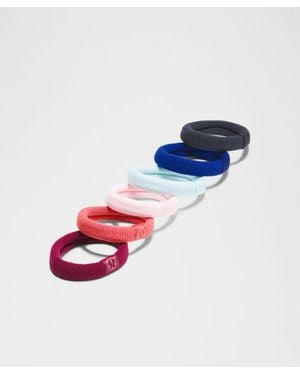 lululemon Knit Hair Ties 6 Pack - Blue