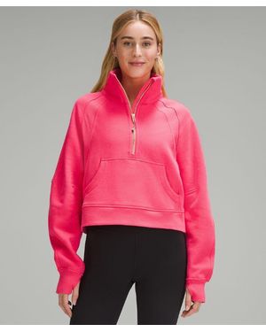 lululemon Scuba Oversized Funnel-Neck Half Zip - Red