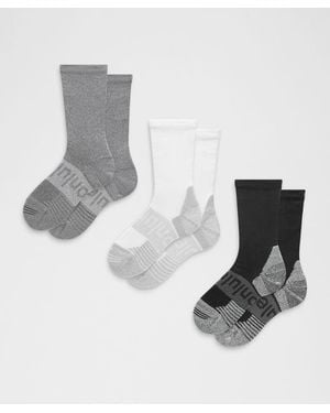 lululemon – Power Stride Cushion Crew Socks 3 Pack – – Size Large - Metallic
