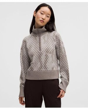 lululemon – Merino Half Zip Sweatshirt Slnsh Collection – – Size Medium - Grey