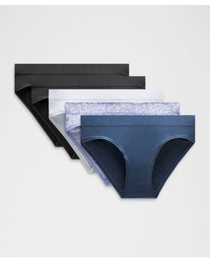 lululemon – Underease Mid-Rise Bikini Underwear 5 Pack – – Size Large - Blue