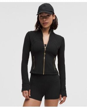 lululemon Define Cropped Jacket Nulu - Colour Black/gold - Size 12