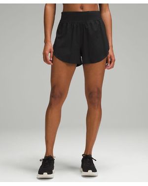 lululemon Fast And Free Reflective High-rise Classic-fit Shorts - 3" - Colour Black - Size 0