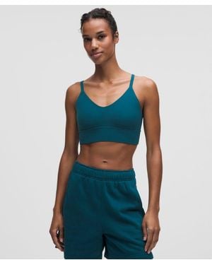 lululemon – Focuser Scoop-Neck Sports Bra Nulu Light Support, C/D Cup – – Size Large - Blue
