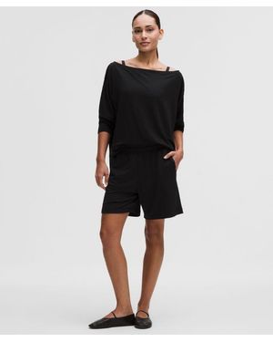 lululemon Becalm Mid-Rise Bermuda Short - Black