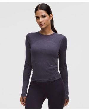 lululemon – Swiftly Wool Long-Sleeve Shirt – – Size 4 - Blue