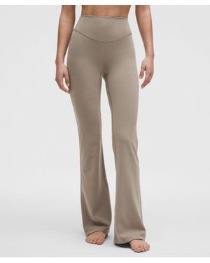 lululemon – Wunder Under Smoothcover High-Rise Bootcut Trousers – 34" – /Khaki – Size 4 - Natural