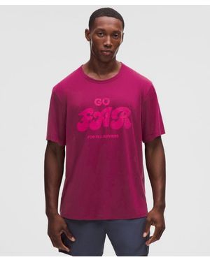 lululemon Mile Maker Mesh Short-Sleeve Shirt - Red